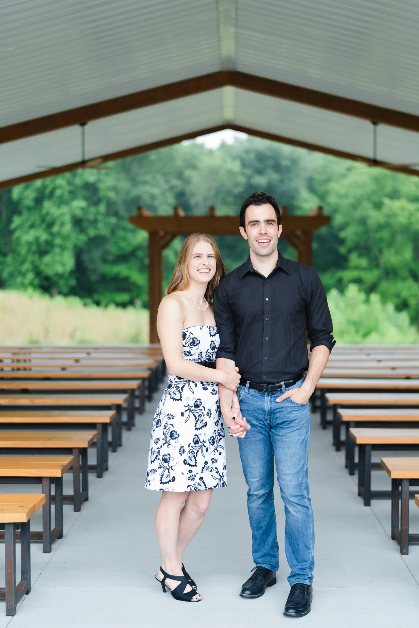 Nick and Diane standing at The Wilds ceremony site.